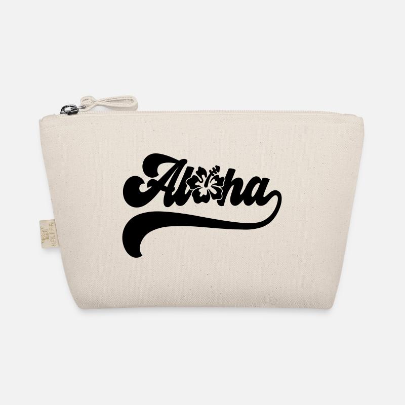 Farbe änderbar | Aloha Hibiscus Blossoms Bio-Täschchen