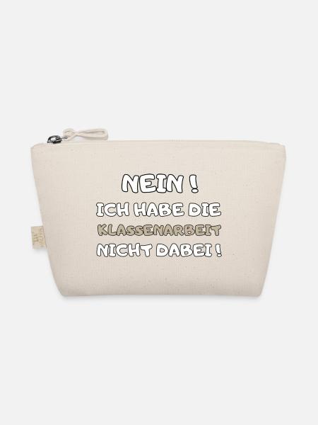 Lehrer Spruch witzig Klassenarbeit Schule Geschenk - Bio-Täschchen - Natur - Vorne