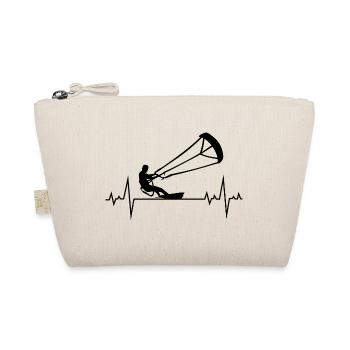 Kitesurfing Kiteboarding Kitesurf Heartbeat Pulse - Trousse biologique - nature - Devant