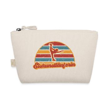 Eiskunstläuferin Eiskunstlauf Eisläuferin Vintage - Bio-Täschchen - Natur - Vorne