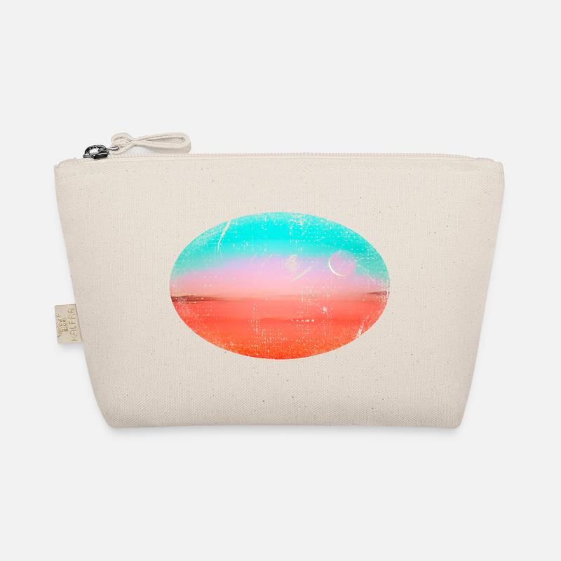Sunset Landscape Drawing - Vintage Organic Pouch