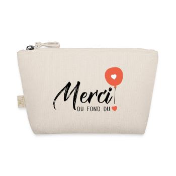 Merci du fond du coeur sticker remerciement - Trousse biologique - nature - Devant