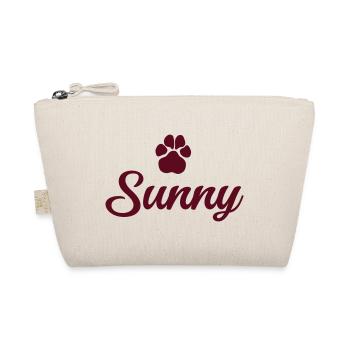 Nom du chien SUNNY avec patte - Trousse biologique - nature - Devant