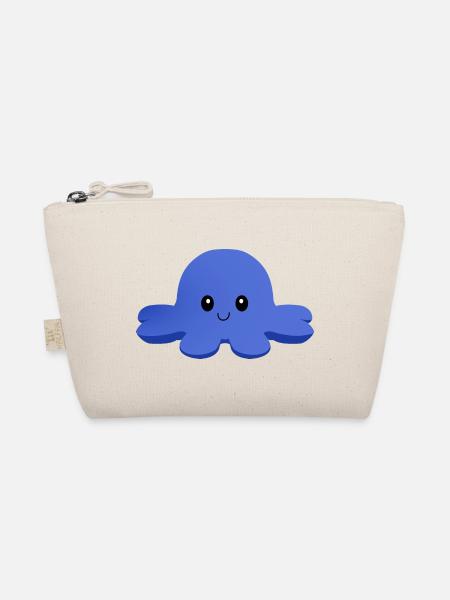 Fröhlicher Oktopus - Bio-Täschchen - Natur