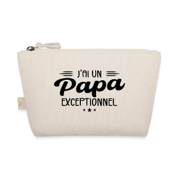 Papa | Fête des Pères | J'ai Un Papa Exceptionnel - Trousse biologique - nature - Devant