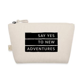 Adventures - Typography Adventure Travel Gift - Organic Pouch - nature - Front