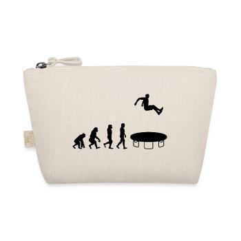 Trampoline Jumper Jumping Gymnastics Evolution - Organic Pouch - nature - Front