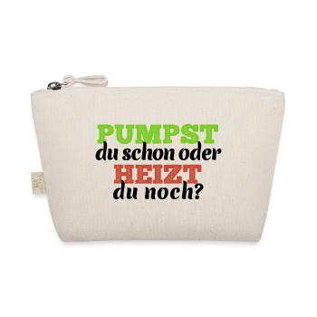 Pumpst du schon oder heizt du noch Elektro Heizung - Bio-Täschchen - Natur - Vorne