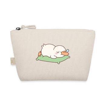 Cute Duck Sleeping On Pillow - Organic Pouch - nature - Front