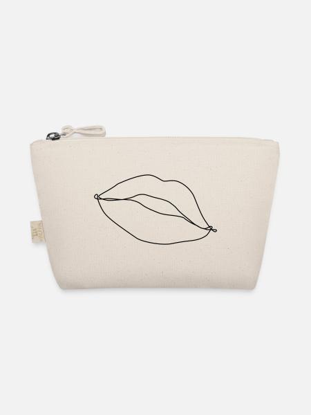 Kussmund Drawing - Organic Pouch - nature - Front