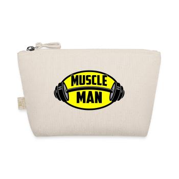 Farben änderbar | Muscle Man Logo - Bio-Täschchen - Natur - Vorne
