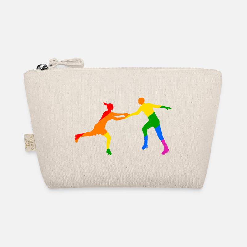 Buntes Eislaufduett Bio-Täschchen