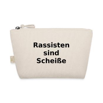 Rassisten sind scheiße antifa spruch rassismus - Bio-Täschchen - Natur - Vorne