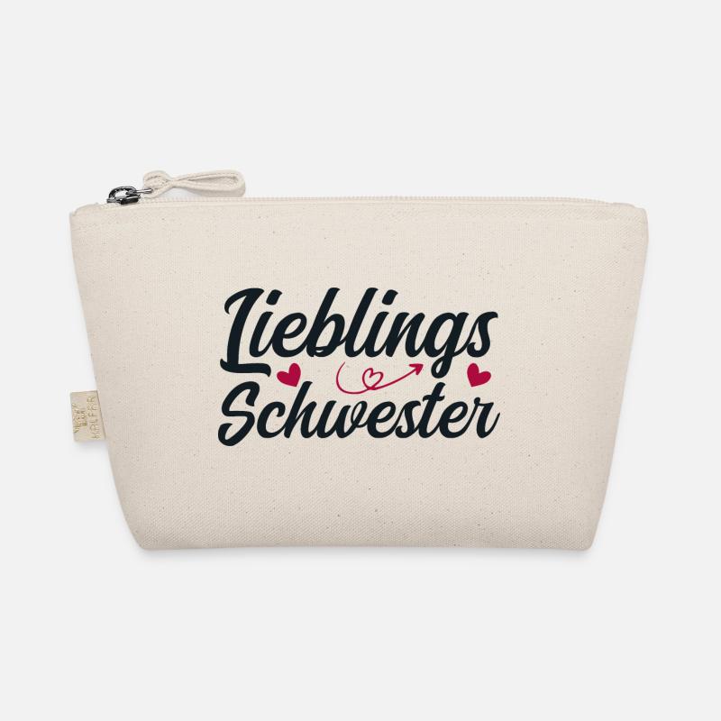 Lieblingsschwester Geschenk Geschenkidee Schwester - Bio-Täschchen - Natur