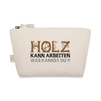 Farbe änderbar | Holz kann arbeiten was kannst du? - Bio-Täschchen - Natur - Vorne
