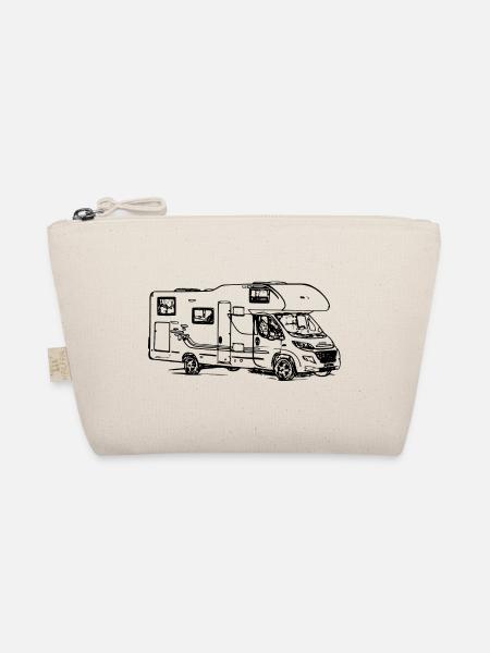 Camper Alcove Camping Camper black - Organic Pouch - nature - Front