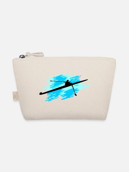 Rowing 1er, One rowing woman - Organic Pouch - nature - Front