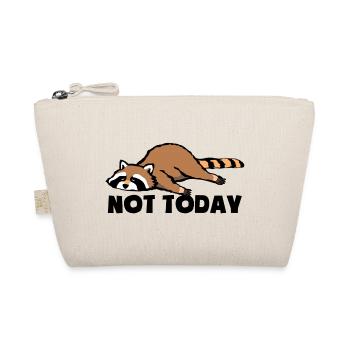 Not today - Tired and lazy - Raccoon - Organic Pouch - nature - Front