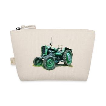 Vintage Green Tractor, Farmer T-Shirts, Clothes - Organic Pouch - nature - Front
