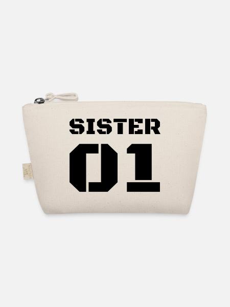 T-Shirt Design "Sister 01" - Bio-Täschchen - Natur