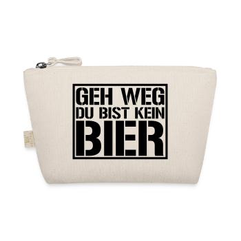 Farbe änderbar | Geh Weg Du Bist Kein Bier - Bio-Täschchen - Natur - Vorne