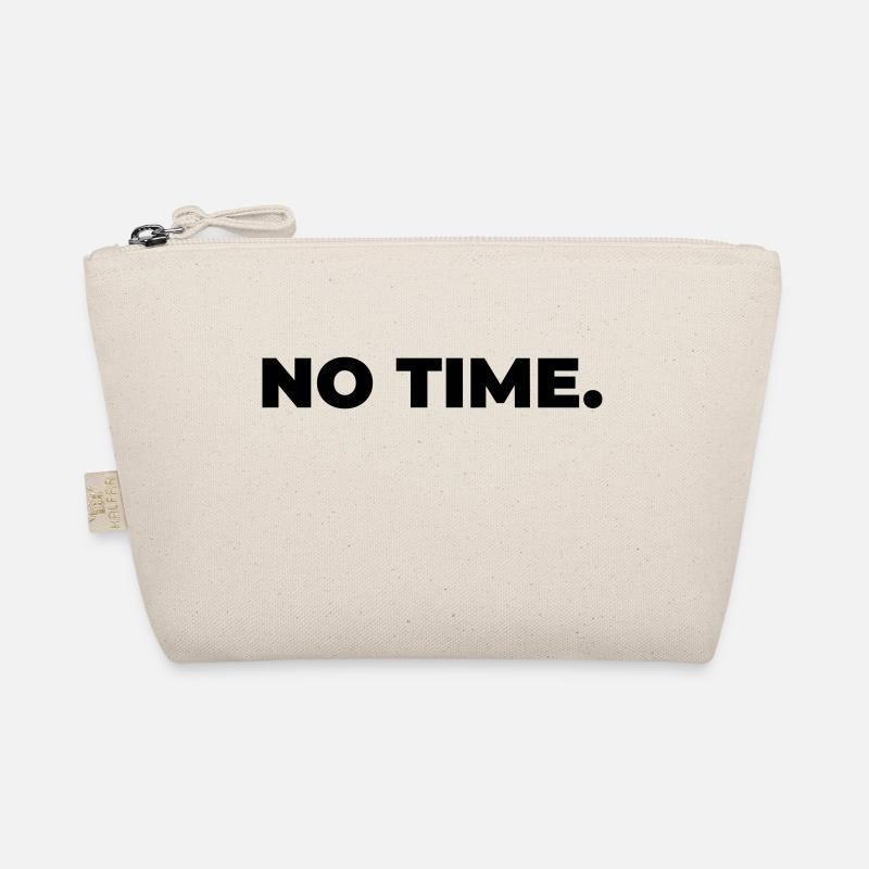 no time - Statement Print Bio-Täschchen