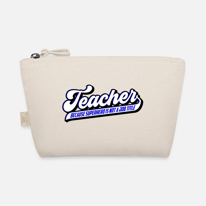Teacher Lehrer Superheld | Farben änderbar Bio-Täschchen