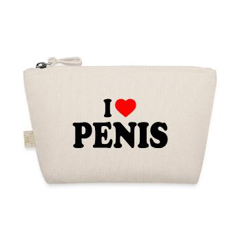 I love penis - Trousse biologique - nature - Devant