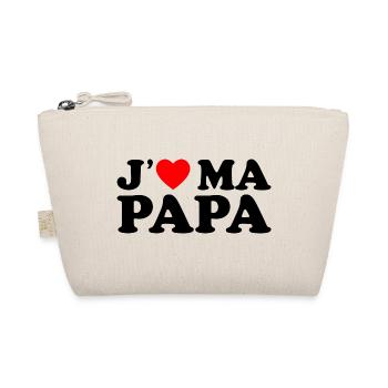 J'aime Mon Papa Cadeau Fête des Pères Coeur Rouge - Trousse biologique - nature - Devant