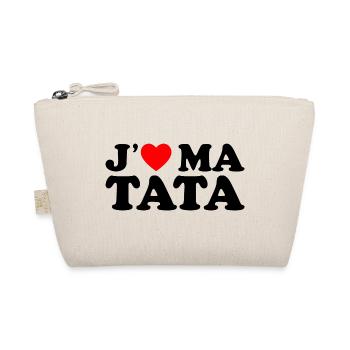 J'aime Ma Tata Cadeau Tante Coeur Rouge - Trousse biologique - nature - Devant