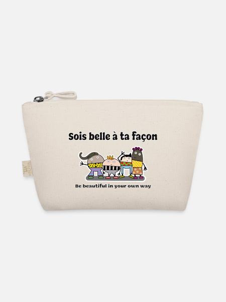You're beautiful the way you are - Organic Pouch - nature - Front