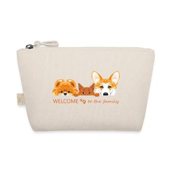 Welcome to the dog and cat family - Organic Pouch - nature - Front