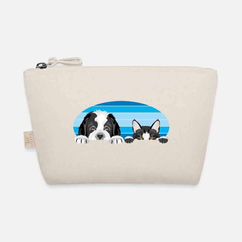 Peeping Saint Bernard chiot chien et chat mignon Trousse biologique