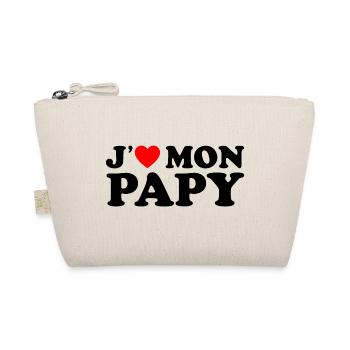 J'aime Mon Papy Cadeau Grand-père Coeur Rouge - Trousse biologique - nature - Devant