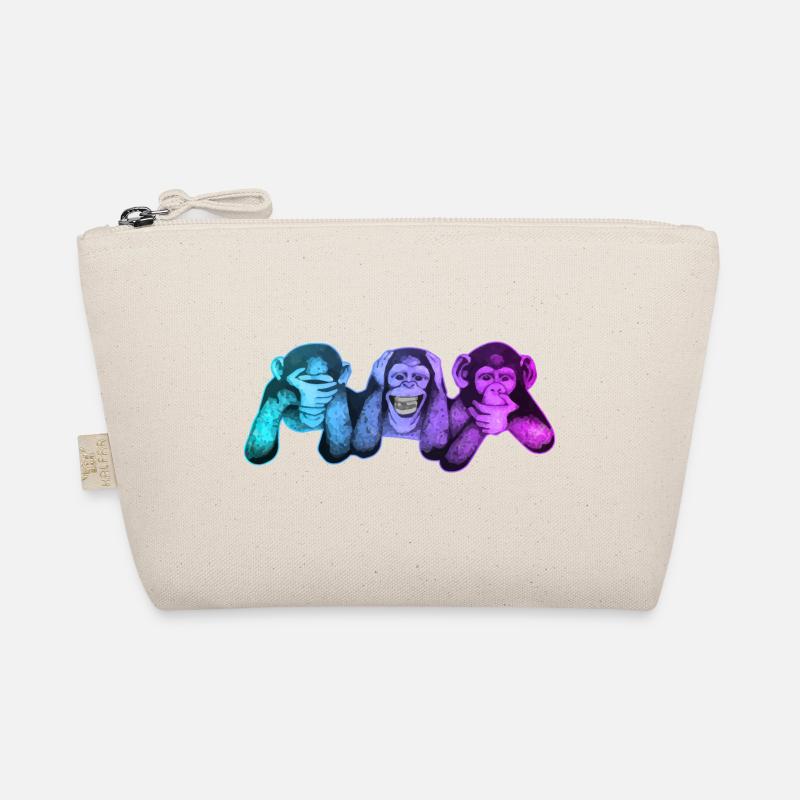 Die drei Affen | 3 Wise Monkeys Weise Affen Bio-Täschchen