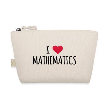 Mathematician Gift I love math - Organic Pouch - nature - Front
