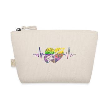 Guitar Heartbeat Guitarist Musician Shirt - Organic Pouch - nature - Front