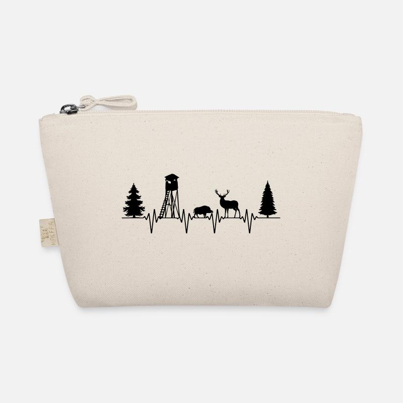 Farbe änderbar | Jäger Hochsitz Herzschlag Puls Bio-Täschchen