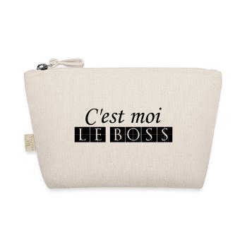 t shirt c'est moi le boss. Cadeau patron - Trousse biologique - nature - Devant