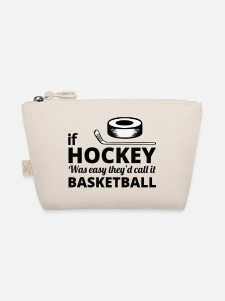 Eishockeyspieler Team Torwart Basketball Lustig - Bio-Täschchen - Natur