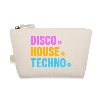 Disco House Techno ballern hard Bass Rave - Organic Pouch - nature - Front