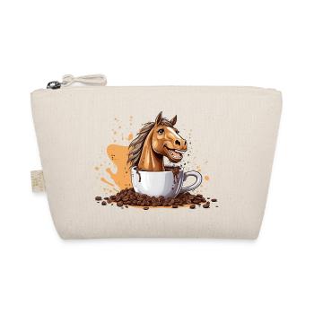 REITER PFERD KAFFEE REITEN - Bio-Täschchen - Natur - Vorne