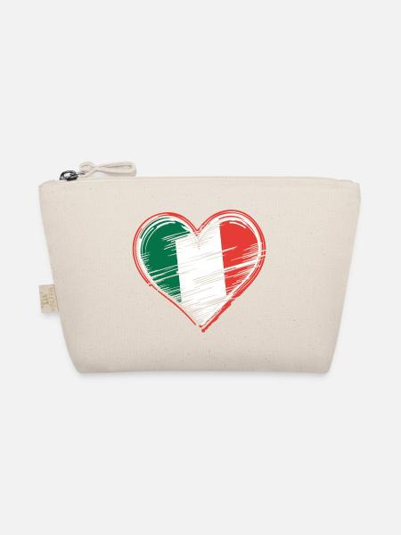 Italien Herz Italienisches Herz - Bio-Täschchen - Natur