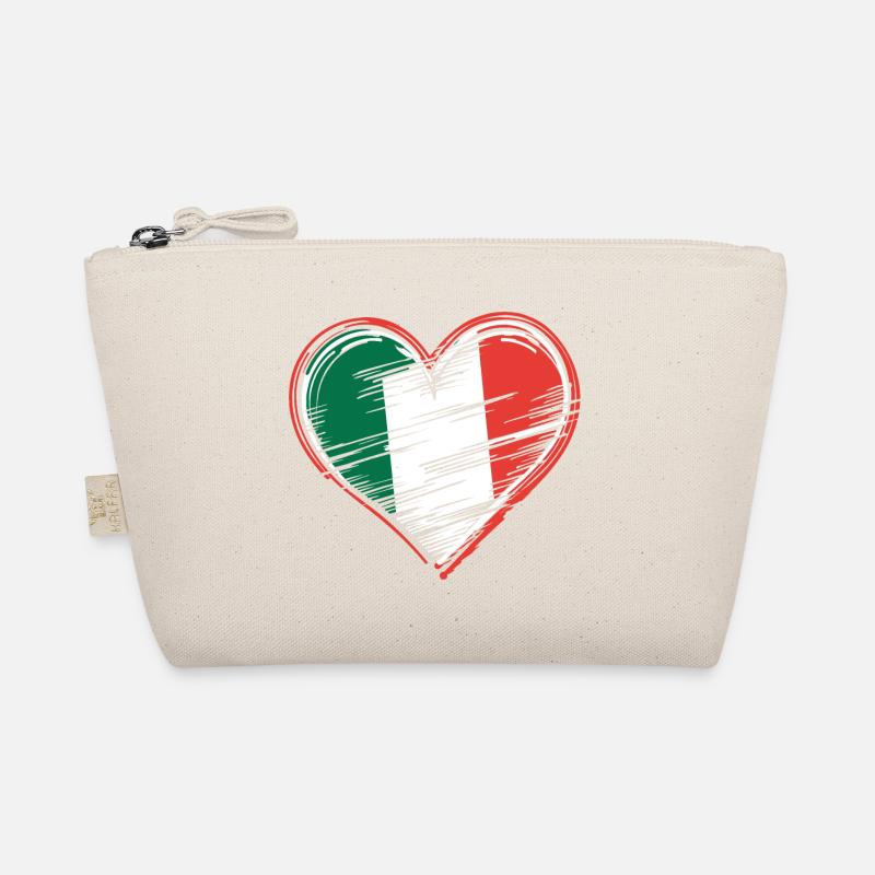 Italien Herz Italienisches Herz - Bio-Täschchen - Natur