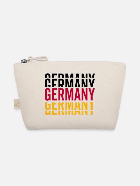 Germany Deutschland Schriftzug Nationalmannschaft - Bio-Täschchen - Natur - Vorne