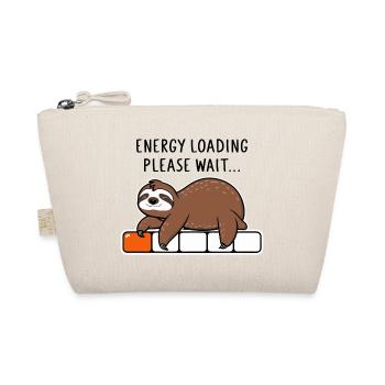 Faultier Energy Loading Please Wait - Bio-Täschchen - Natur - Vorne