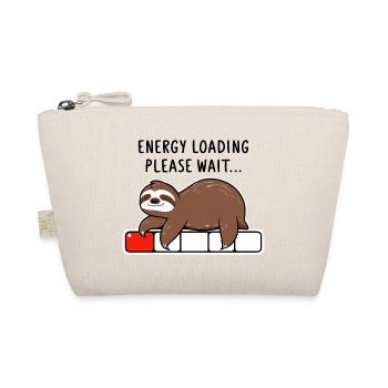 Faultier Energy Loading Please Wait - Bio-Täschchen - Natur - Vorne