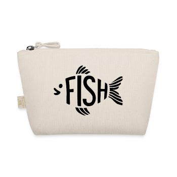 Fisch Knochen Skelett Fischgräte Fischen - Bio-Täschchen - Natur - Vorne