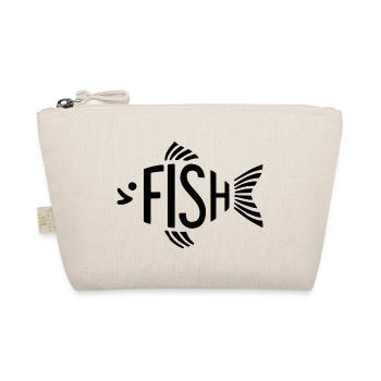 Fish Bone Skeleton Herringbone Fishing - Organic Pouch - nature - Front