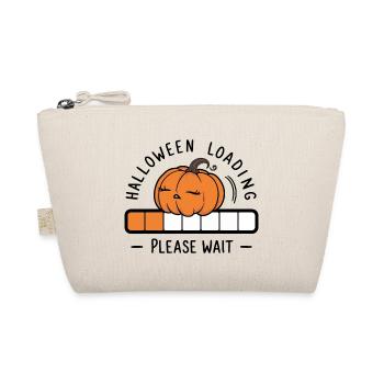 Kürbis Spruch Halloween Loading Please Wait - Bio-Täschchen - Natur - Vorne